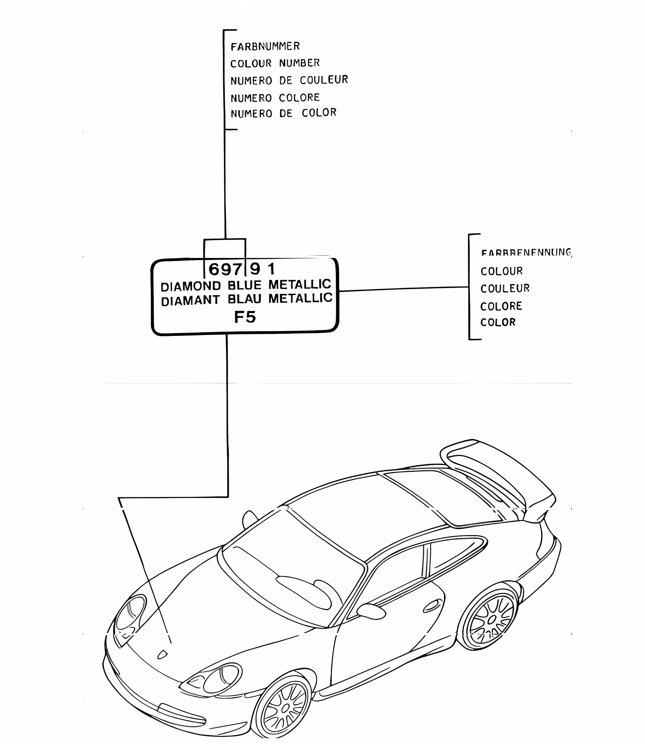 paint touch-up applicator 996 GT3-1 1999-05