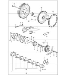 crankshaft 996 GT3-1 M96.76 2000-01 and 996 GT3-1/GT3 RS M96.79 2004-05