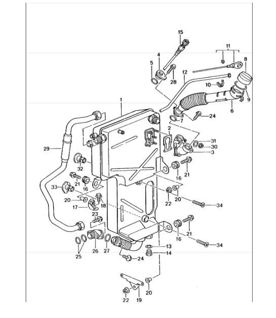 Diagram 104-05 Porsche 964 (911) C2 1989-93 Moteur