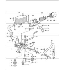 oil filter bracket 996 GT3-1 M96.76 2000-01 and 996 GT3-1/GT3 RS M96.79 2004-05