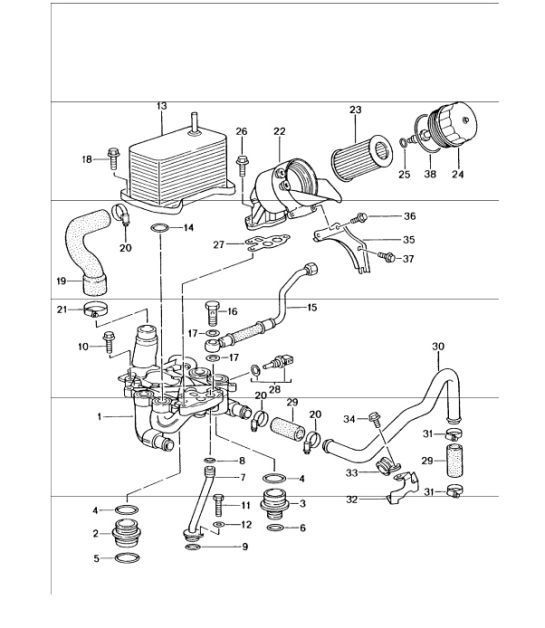 Diagram 104-10 Porsche Macan (95B) MK1 (2014-2018) Motor