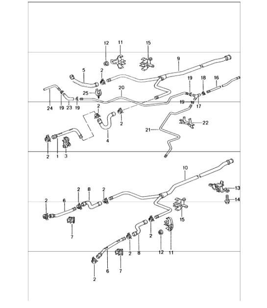 Diagram 105-10 Porsche 964 (911) C2 1989-93 Moteur