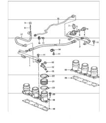 fuel collection pipe 996 GT3-1 M96.76 2000-01 and 996 GT3-1/GT3 RS M96.79 2004-05
