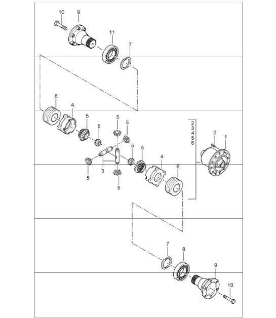 Diagram 305-05 Porsche 964 (911) C2 1989-93 Transmisión