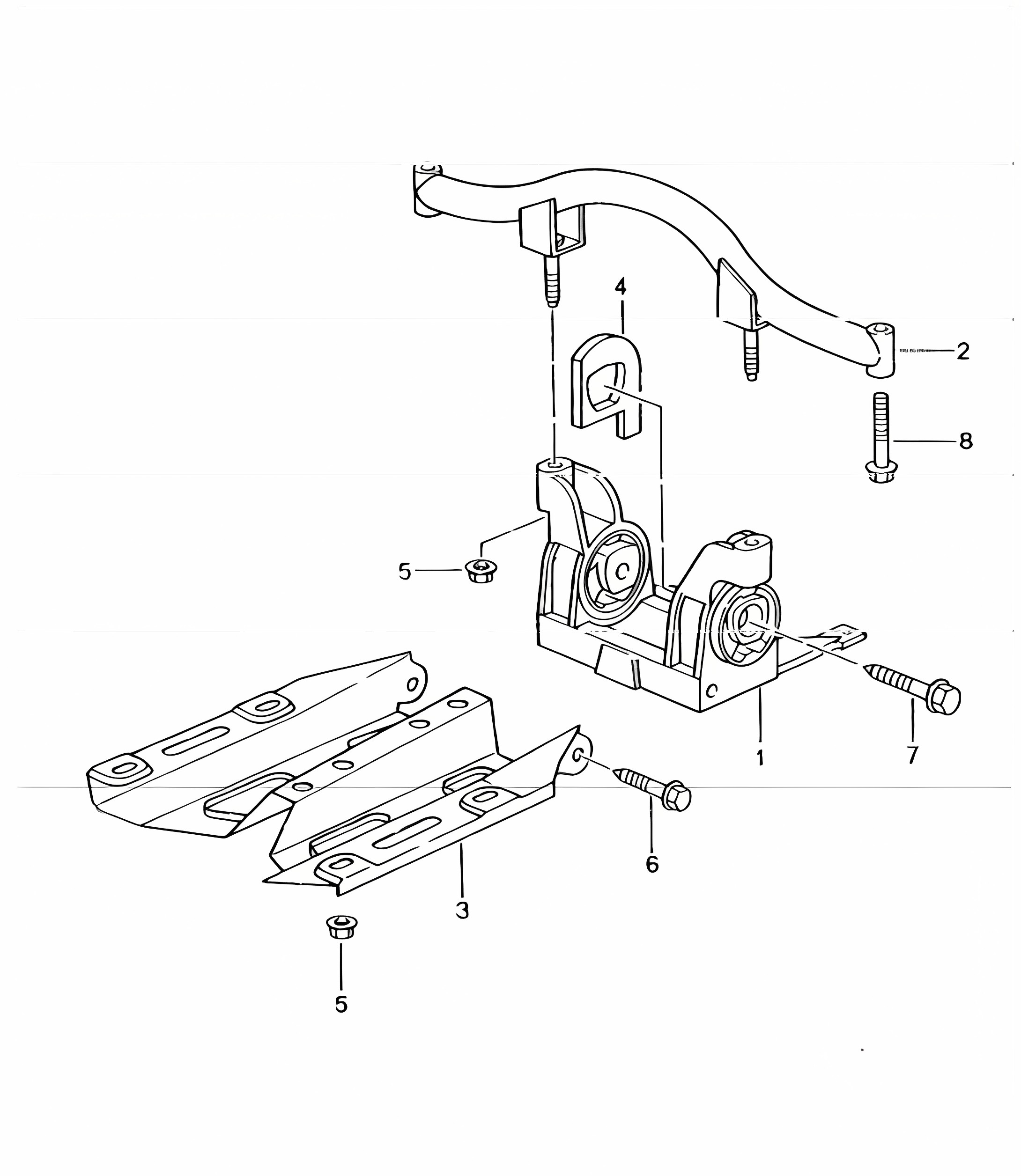 transmission suspension for 996 GT3-1 G96.90 2000-01, 996 GT3-1 G96.93 2001 and 996 GT3-1 G96.96 2004-05