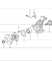 wheel carrier, wheel hub 996 GT3-1 1999-05