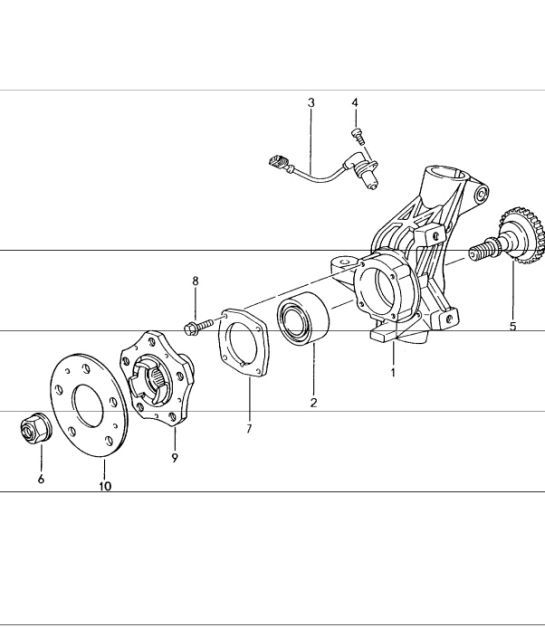 wheel carrier, wheel hub 996 GT3-1 1999-05