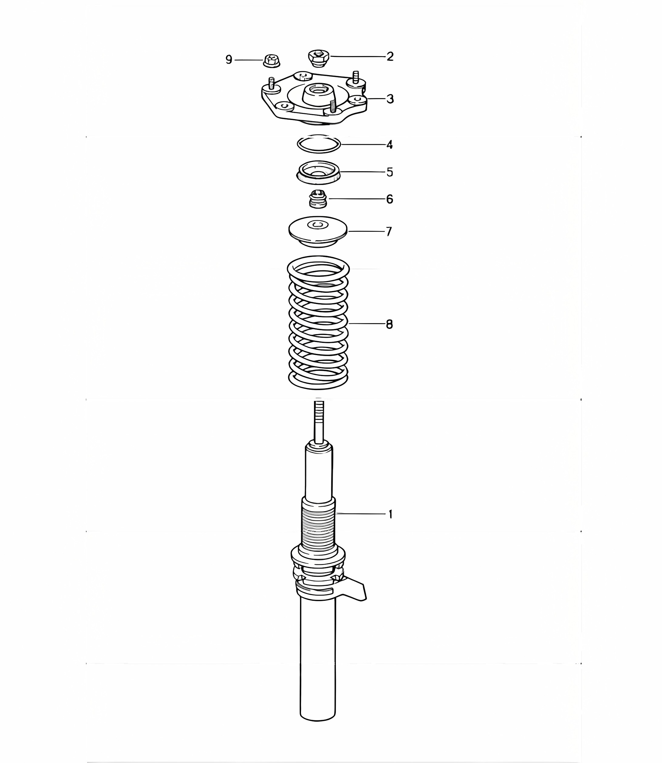suspension shock absorber strut 996 GT3-1 1999-05