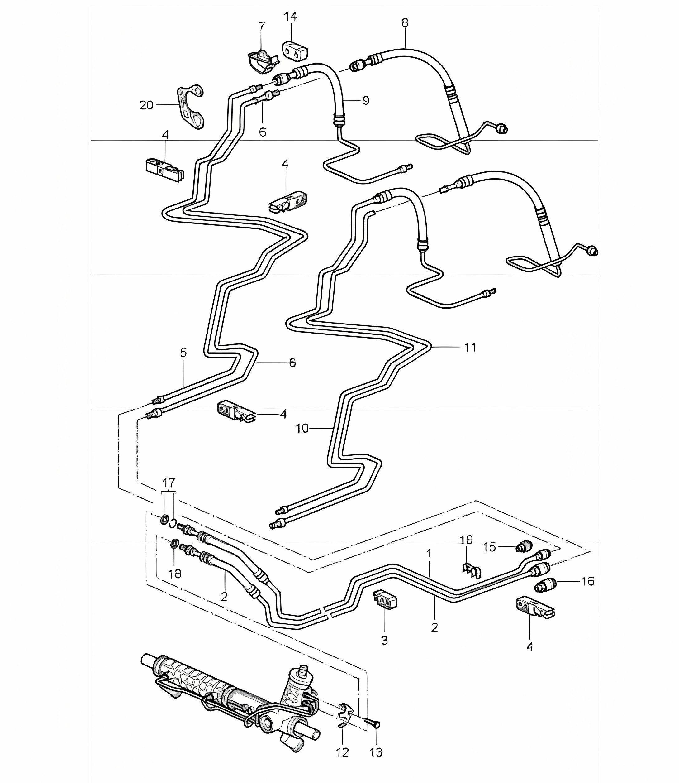 power steering lines 996 GT3-1 1999-05