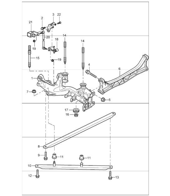 Diagram 501-01 Porsche 997 MK1 Carrera 2 3.6L 2005-08 Rear Axle