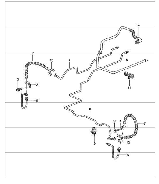 Diagram 604-15 Porsche 968 (1992-1995) Wheels, Brakes