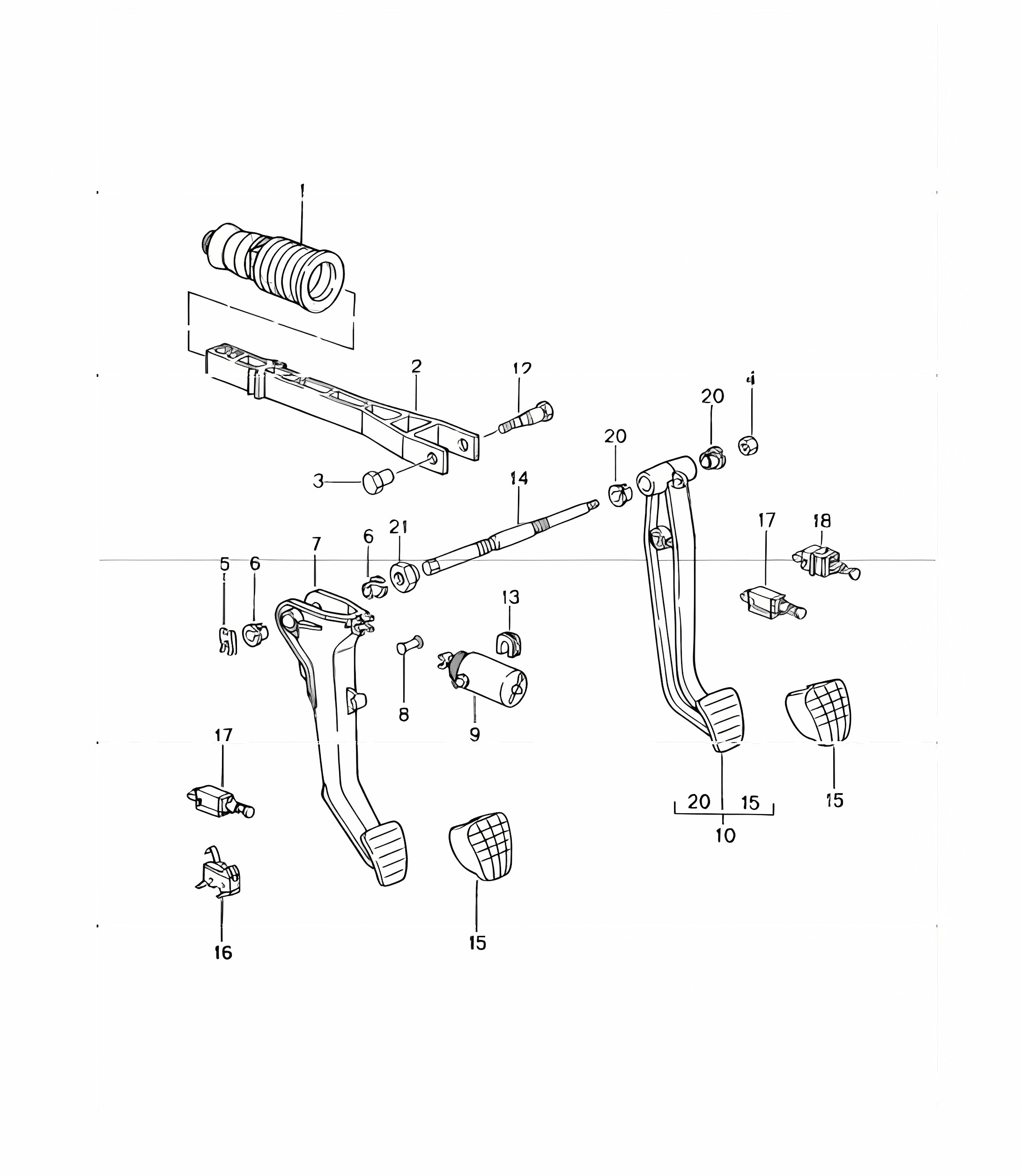 pedals 996 GT3-1 1999-05