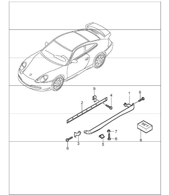 Diagram 801-80 Porsche 993 (911) C4S 1994-97 Body