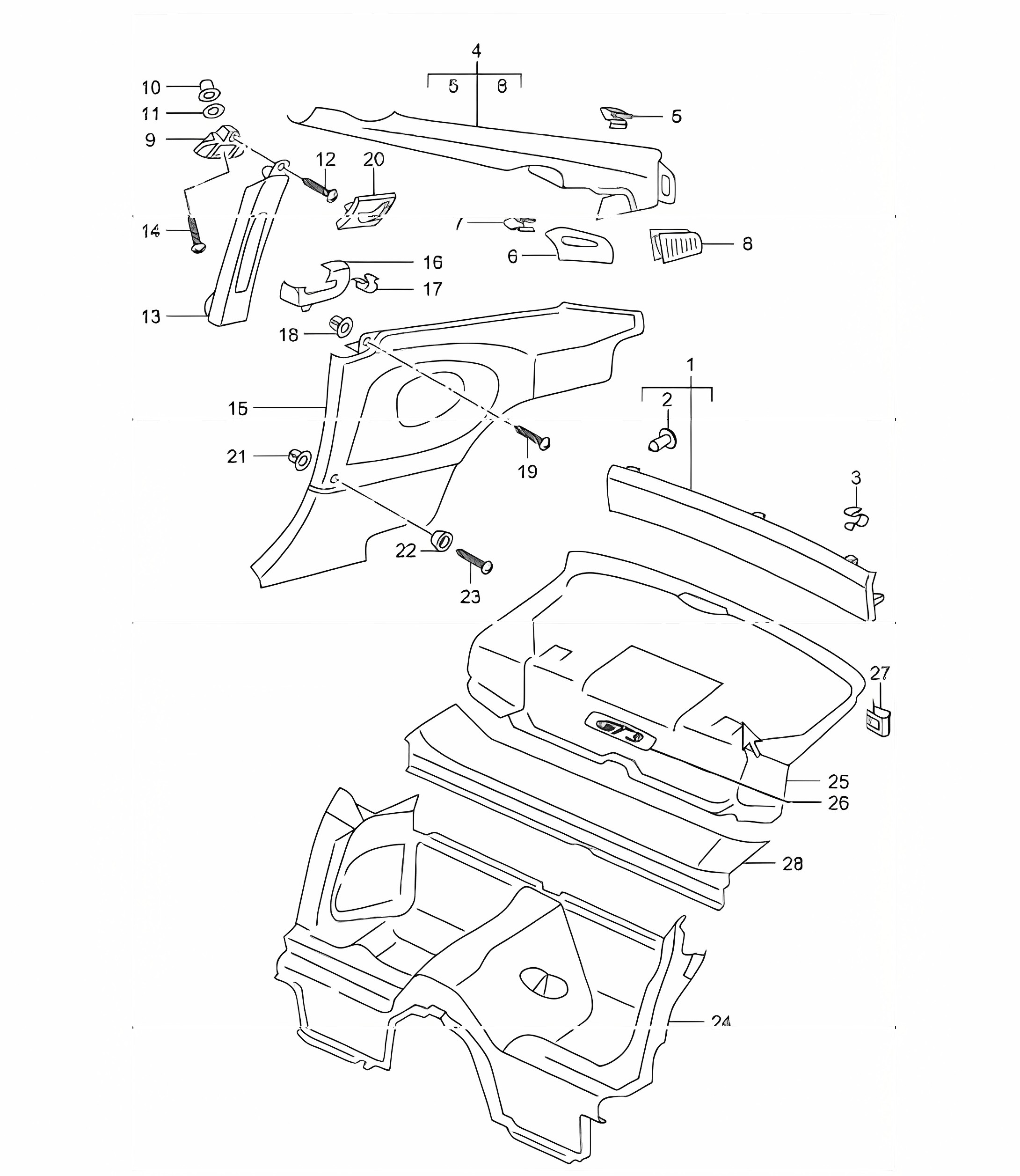 linings rear 996 GT3-1 1999-05
