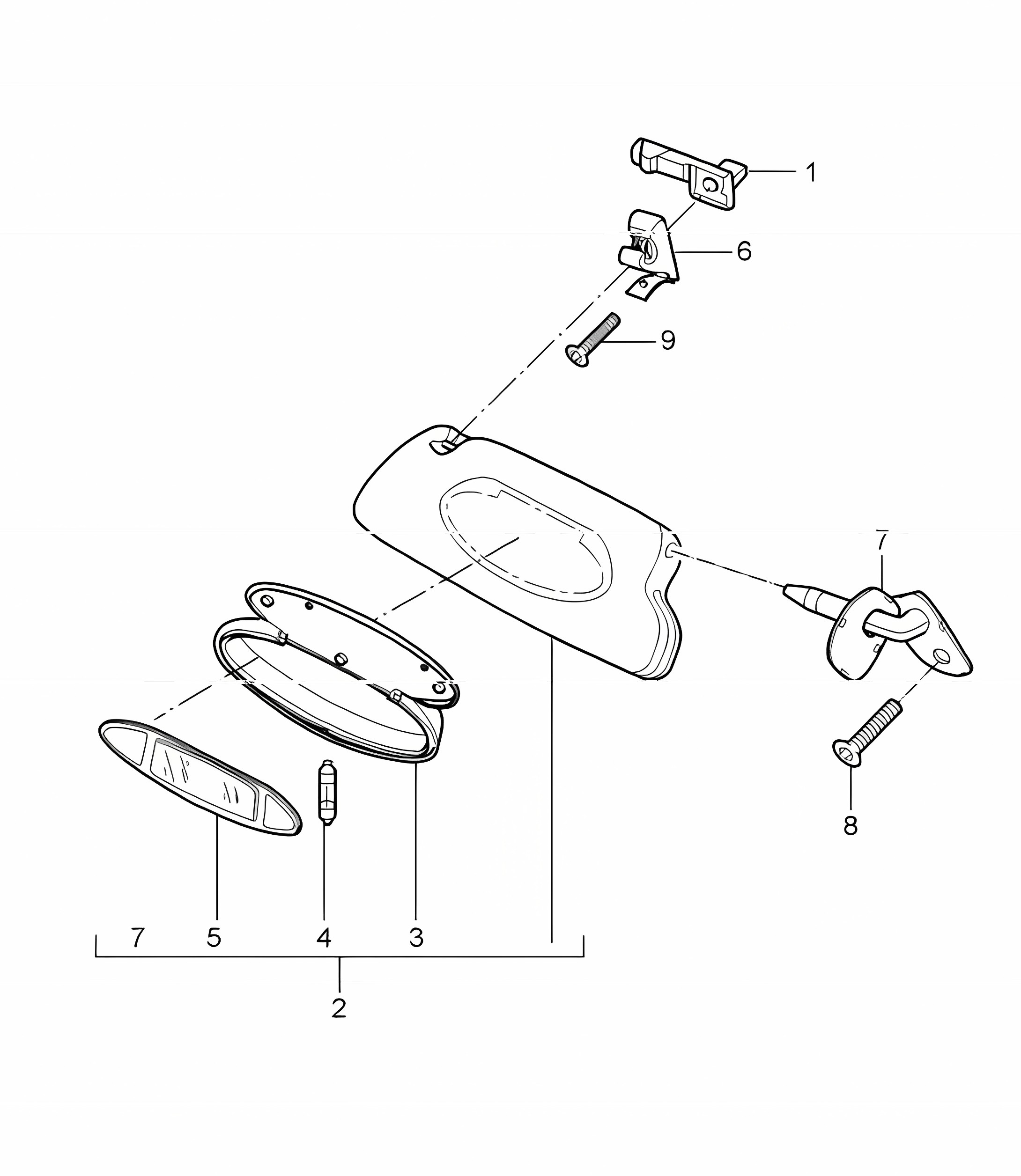 sun visors 996 GT3-1 1999-05