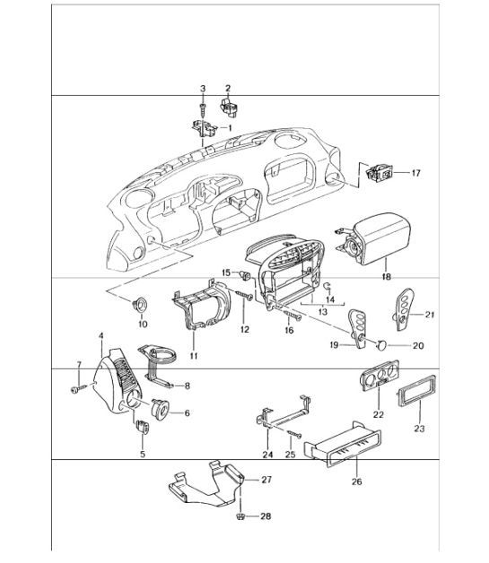 Diagram 809-01 Porsche 996 (911) (1997-2005) Body