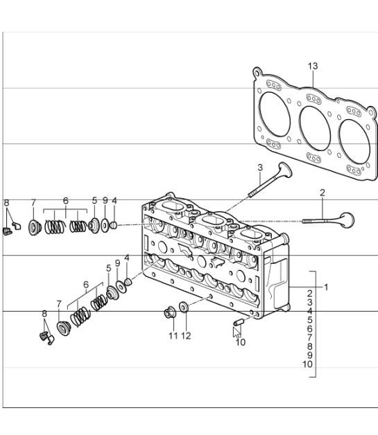 Diagram 103-00 Porsche Cayman 2.7L 981 2013-16 Engine