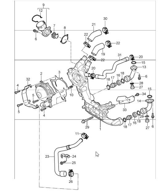 Diagram 105-00 Porsche Cayenne 9YA 2018-2023 