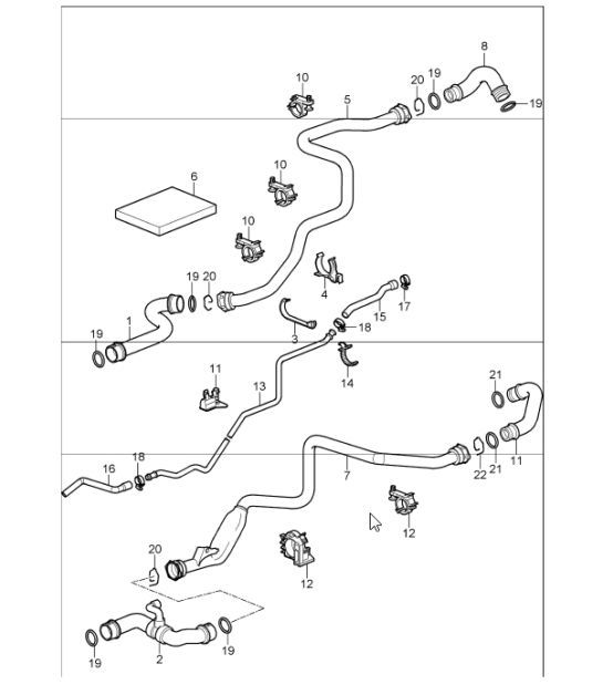 Diagram 105-06 Porsche Macan (95B) MK1 (2014-2018) Motore
