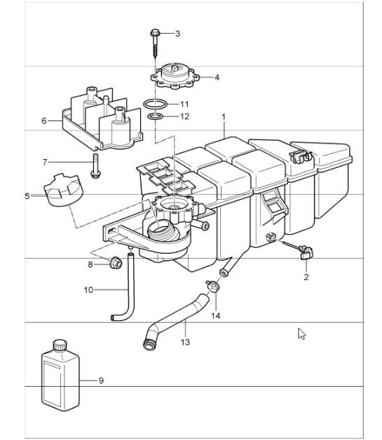 Diagram 105-20 Porsche Cayman 2.7L 981 2013-16 Engine