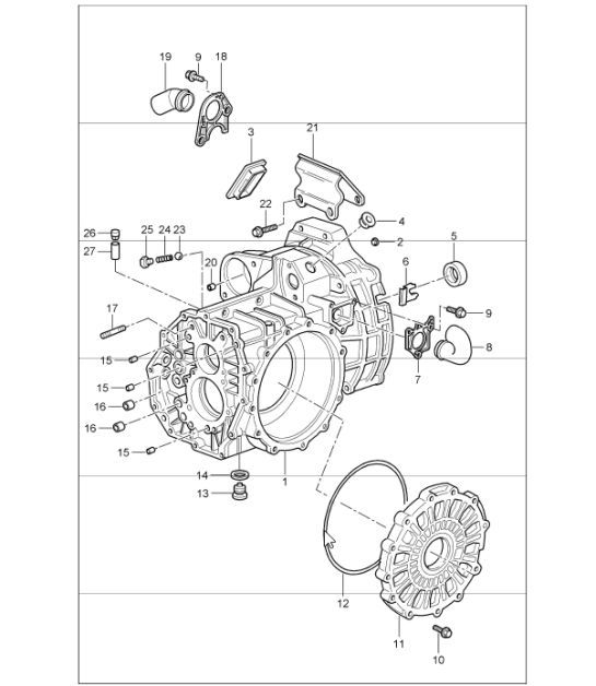 Diagram 302-07 Porsche 993 (911) C4S 1994-97 Transmisión