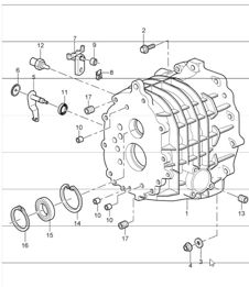 gear housing, transmission cover 997 GT3 / GT3 RS G97.90/92 2010 ONWARDS