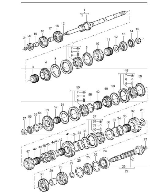 Diagram 303-10 Porsche Boxster 718 (982) 2017>> Transmission