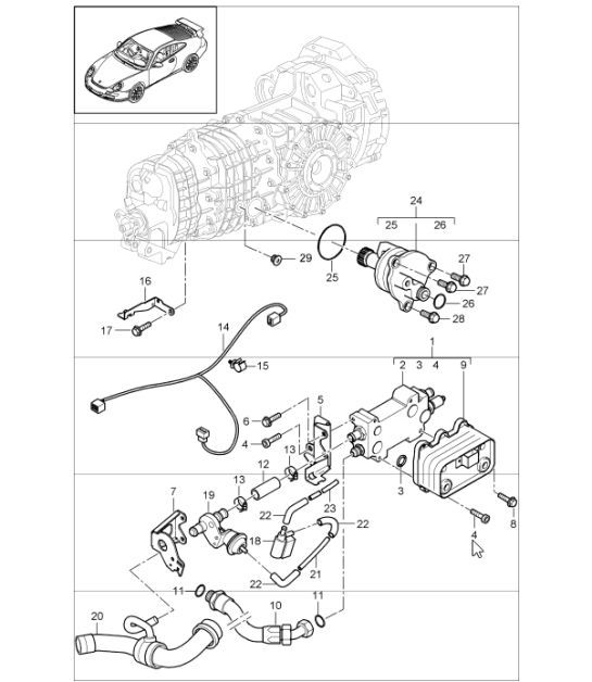Diagram 307-01 Porsche 924S 2.5L 1986-87 