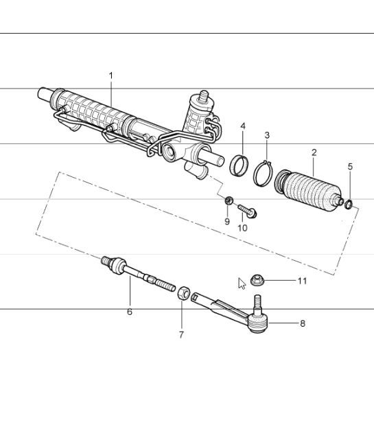 power steering, steering gear and steering parts 997 GT3 2007-11