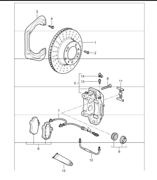 Diagram 603-00 Porsche Macan (95B) MK1 (2014-2018) Wheels, Brakes