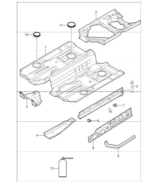 Diagram 801-20 Porsche 993 (911) C4S 1994-97 Body