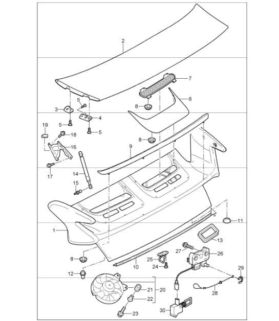 Diagram 803-05 Porsche 911 & 912 (1965-1989) Carrocería