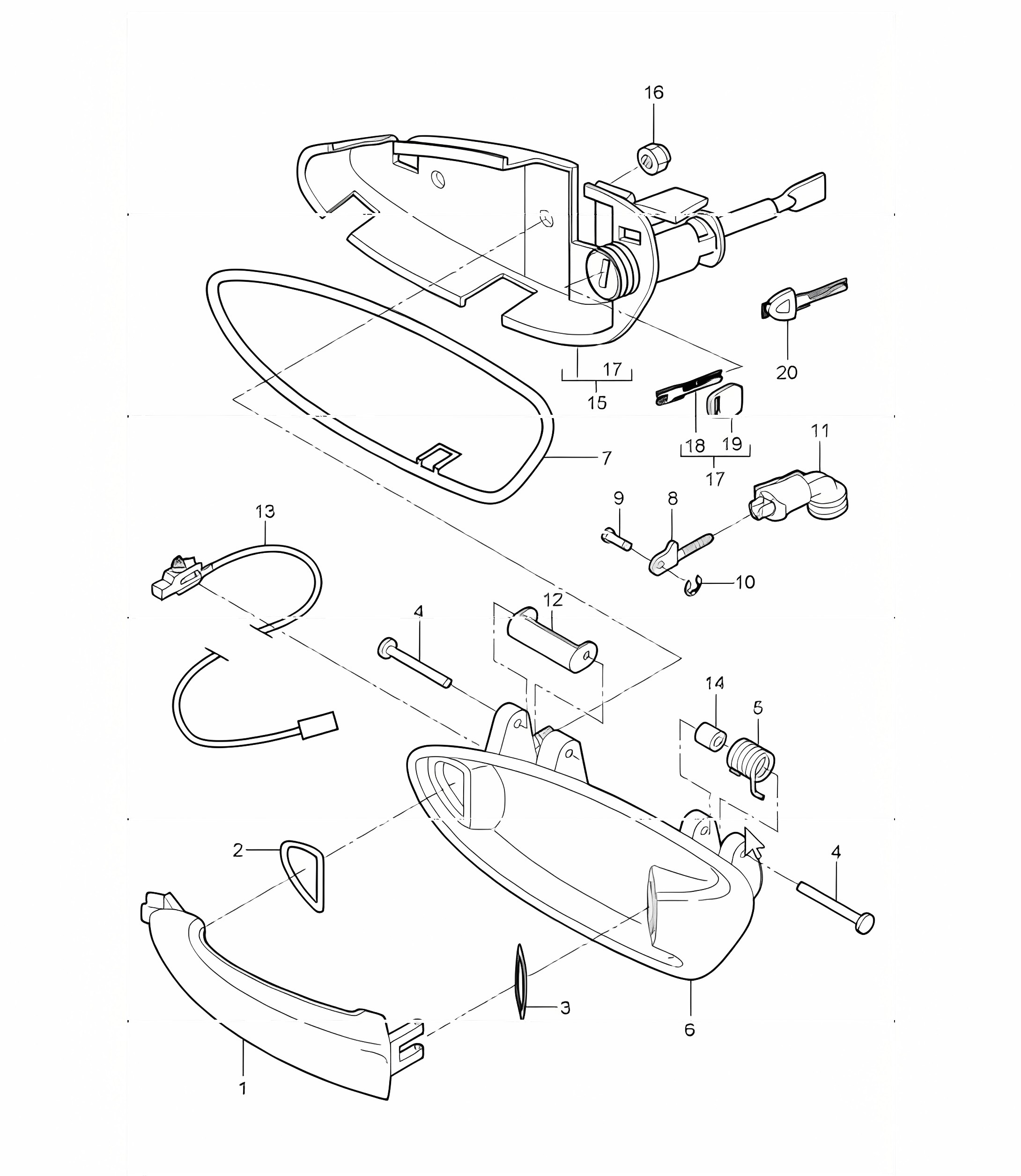 door handle 997 GT3 2007-11