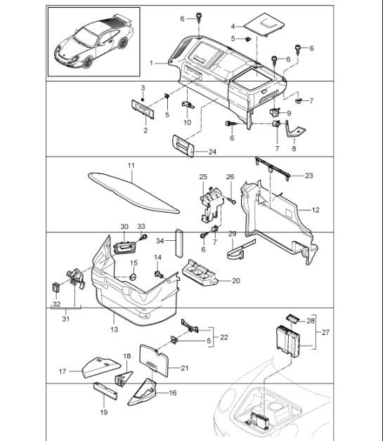 Diagram 807-00 Porsche 924S 2.5L 1988 