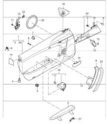 Accesorios para molduras de puertas para automóviles con asiento deportivo (1375/376/377 1378/388/389) 997 GT3 2007-11