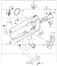 accessori rivestimento porte per auto con sedile sportivo (1375/376/377 1378/388/389) 997 GT3 2007-11