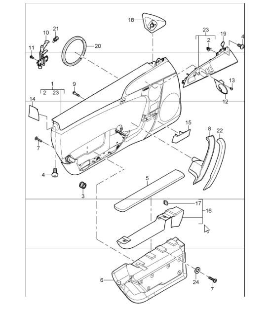 Diagram 807-11 Porsche 991 (911) MK1 2012-2016 Body