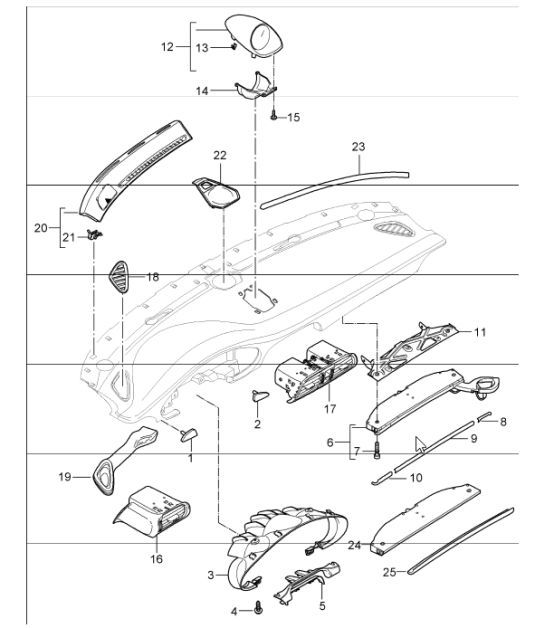 Diagram 809-01 Porsche 997 MK1 Carrera 2 3.6L 2005-08 Body