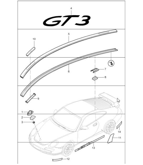 Diagram 810-00 Porsche 997 (911) MK2 2009-2012 Body