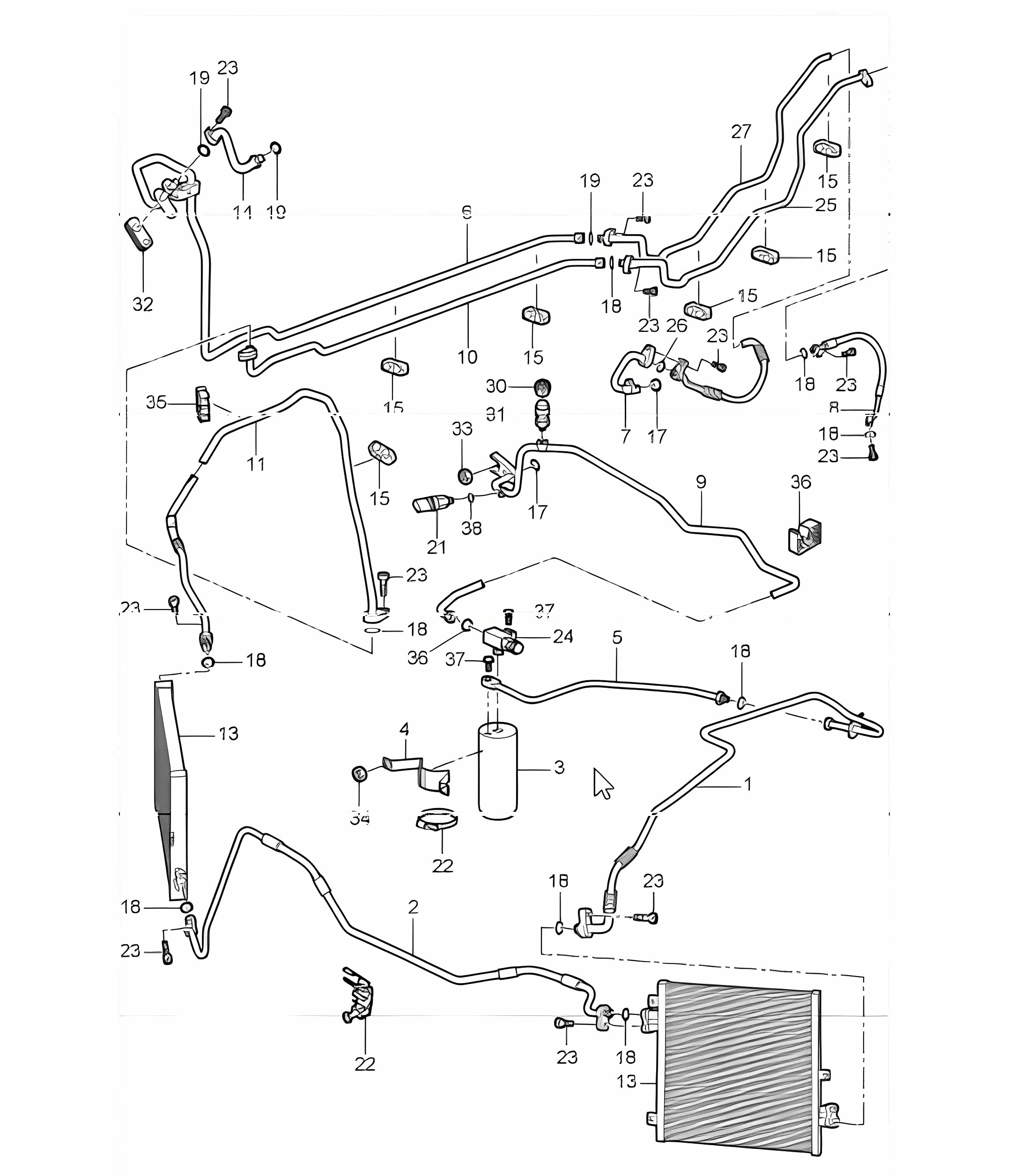 refrigerant circuit 997 GT3 2007-11