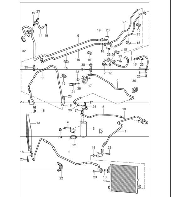 Diagram 813-25 Porsche 996 GT3 MKII 2003>> Carrosserie