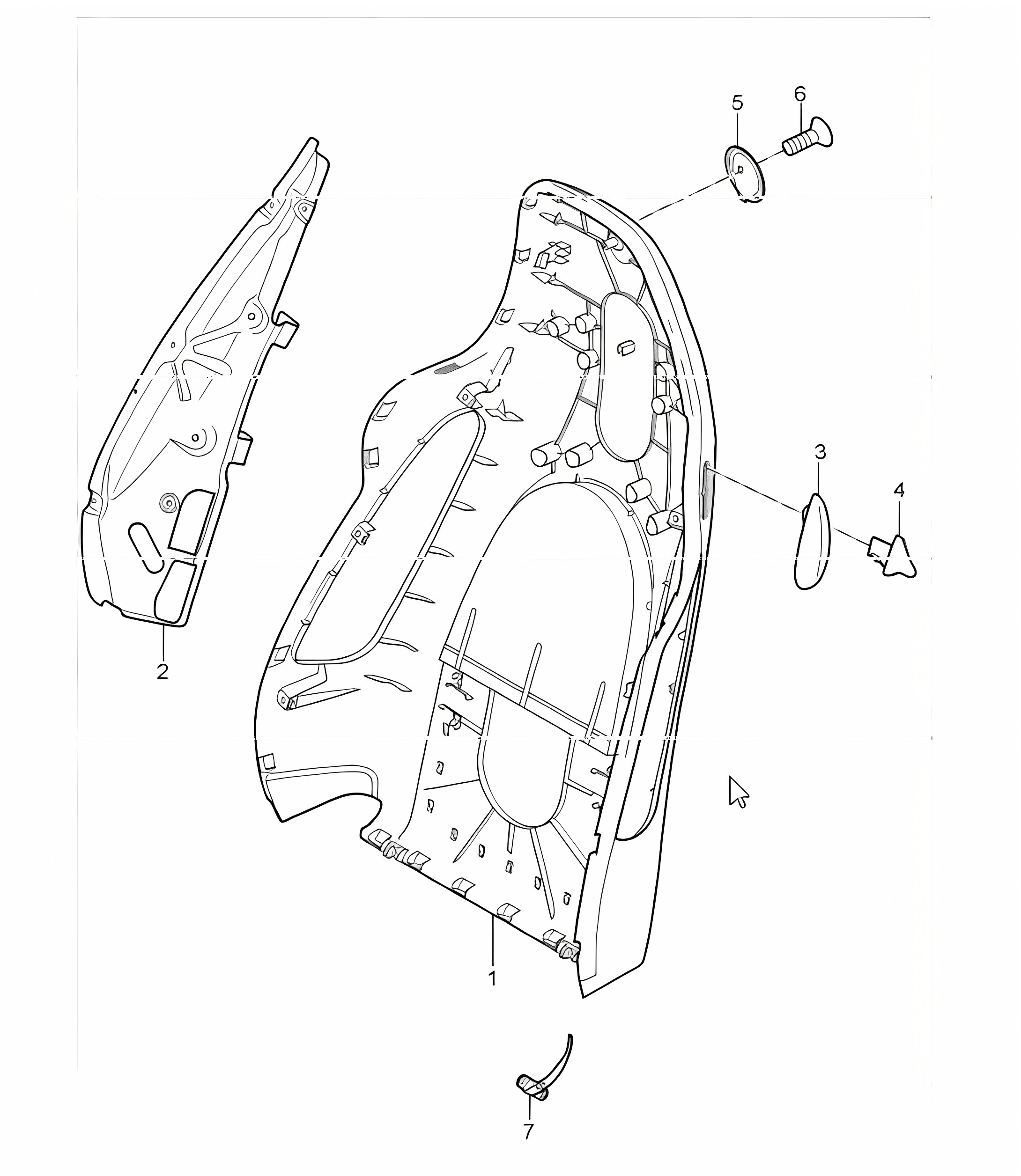 backrest shell, sports seat 997 GT3 2007-11