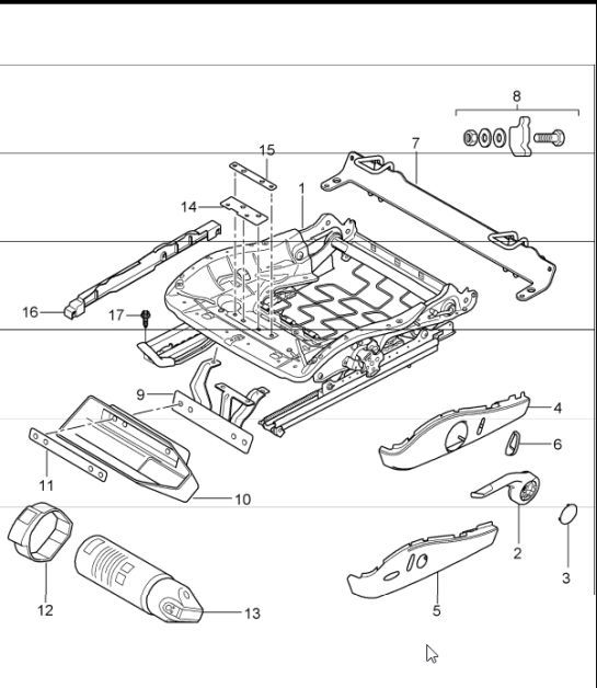 Diagram 817-45 Porsche Boxster 986/987/981 (1997-2016) Body