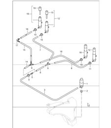 headlight washer system I288 for 997 GT3 2007-11