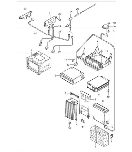 Diagram 911-00 Porsche 356 (1950-1965) Electrical equipment