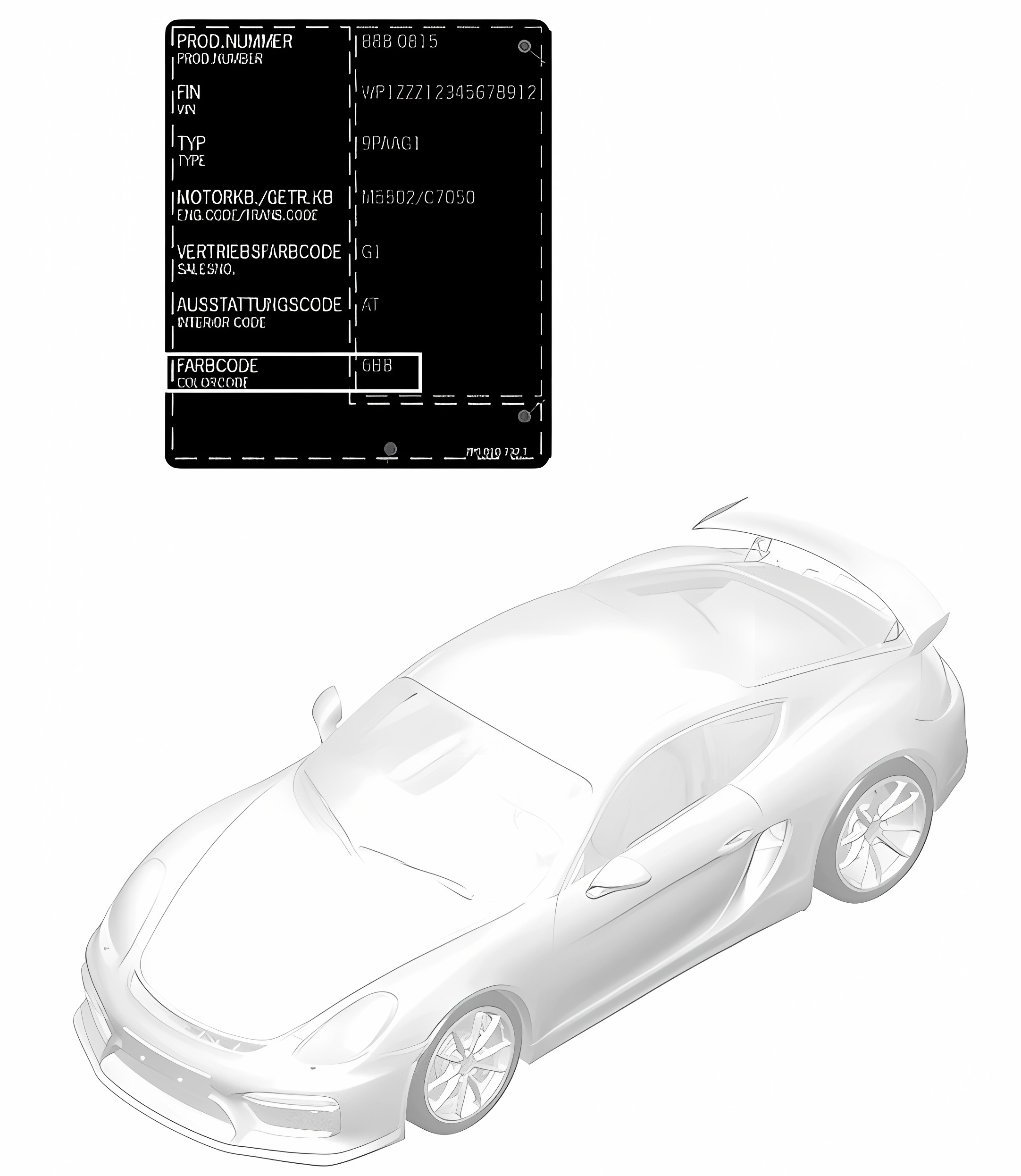 Paint touch-up applicator / Paints 981C Cayman GT4 2016