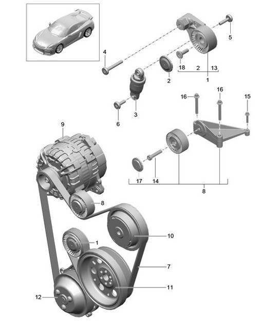 Diagram 101-010 Porsche 911 & 912 (1965-1989) Motor