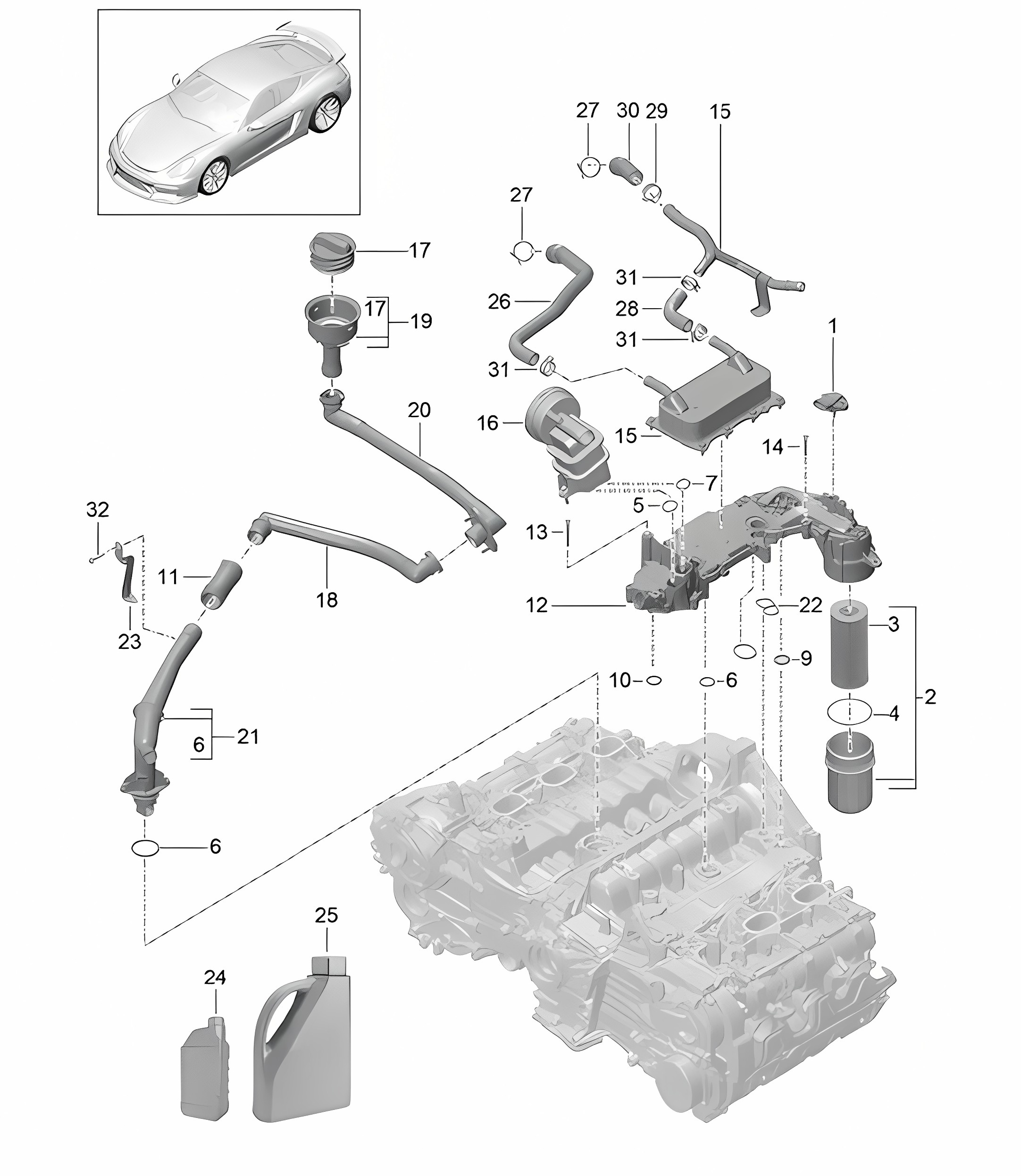 Engine lubrication 981C Cayman GT4 2016