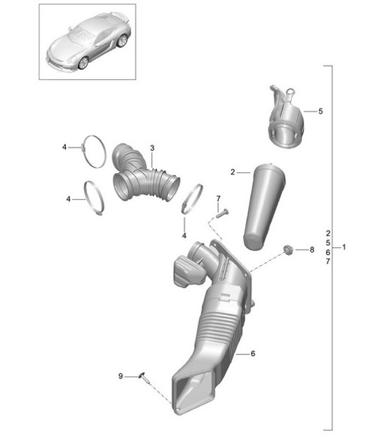 Diagram 106-000 Porsche 993 (911) C4S 1994-97 Motor
