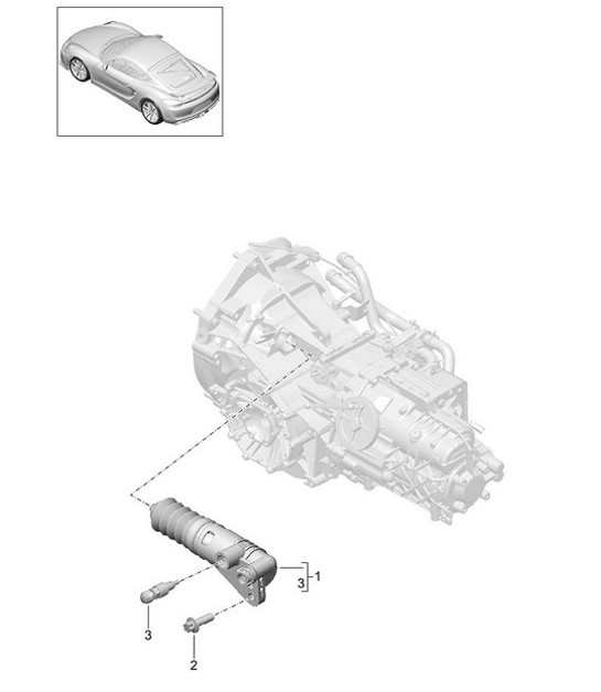Koppelingsontgrendeling / Koppelingswerkcilinder (Model: G8120) 981C Cayman GT4 2016